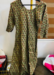 Green Printed Kurta casual kurti