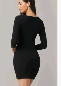 Black Long Sleeve Bodycon Dress