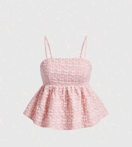 Savana brand new pink cottagecore peplum top 🩷