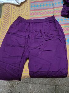 Elegant Embroidered Purple Kurta