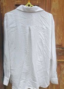 Chic White Tie-Waist Blouse