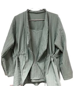 Stylish Striped Duster Jacket