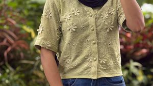 Chic Embroidered Button-Up Top