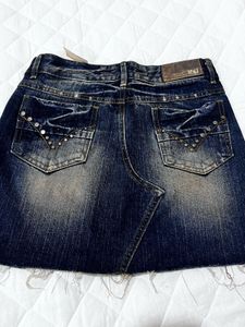 Vintage Studded Mini Skirt