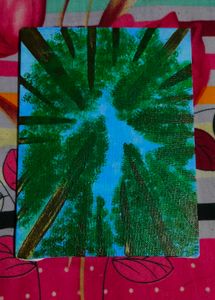 Forest Sky Acrylic Painting