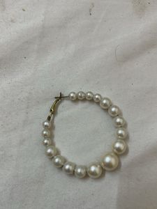 Elegant Pearl Hoop Earrings