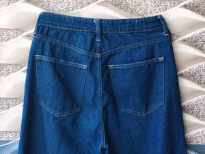 Classic Blue Wide Leg Denim Jeans