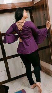 Women purple top