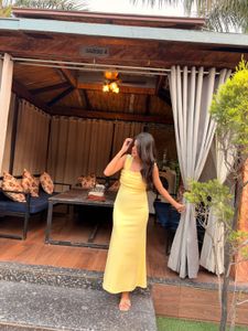 Elegant Yellow Maxi Dress