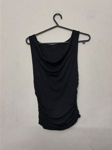 Black Ruched Tank Top
