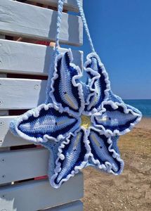 Crochet Flower Tote Bag