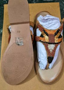 Branded women Beaded Fox Design Sandal in siz