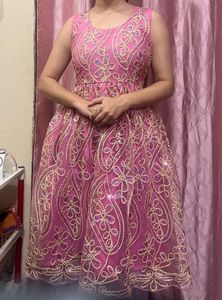 Pink Embellished Party Dress