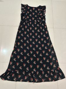 Floral Print Ruffle Dress