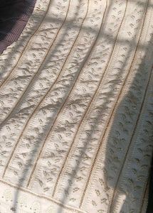 Elegant White Chikankari Dress Material