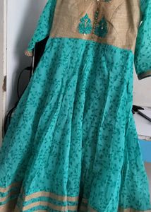 Traditional amroidary anarkali full gown