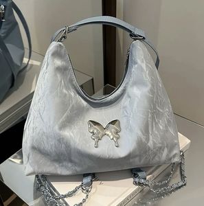 Chic Light Blue Butterfly Handbag