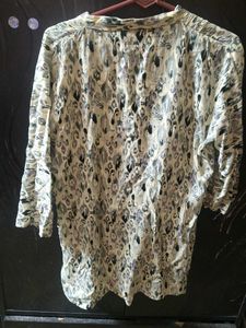 Stylish Abstract Print Tunic Top