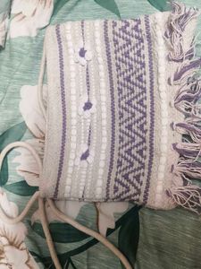 Boho Woven Crossbody Bag with Tassels