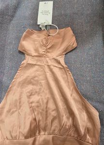 Satin Halter Top with Bow Back