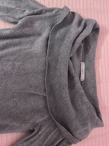 Gray Off-the-Shoulder Dress