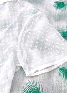 Sheer Dot Button-Up Shirt