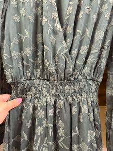 Forever New Green Embroidered Dress