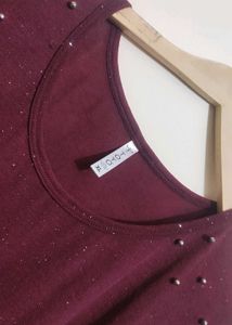 Mauve Sparkly Embellished Top For 38 Bust