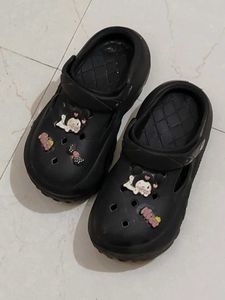 Cute Black crocs with charms