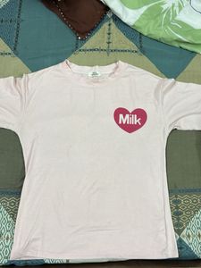 Cute Pink Milk Heart T-Shirt