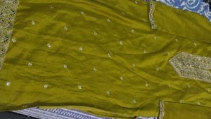 Elegant Olive Kurta Set with Embroidery