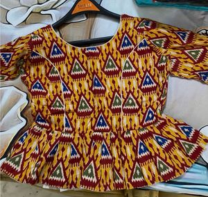 Blue printed ethnic lehenga set