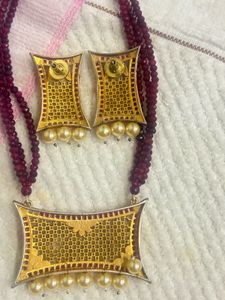 Elegant Pink Stone &amp; Pearl Drop Earrings