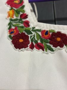 Floral Embroidered Peplum Top