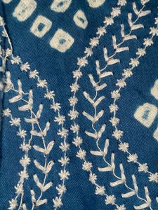 Blue Ethnic Dupatta with White Print