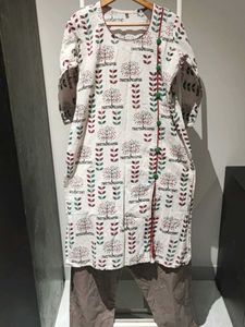 Designer Cotton Kurta with Trousers
