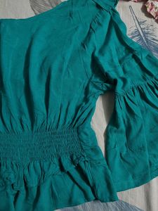 Teal Bell Sleeve Top size S- M