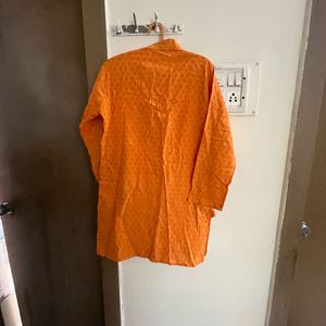 Men's Orange Kurta Set