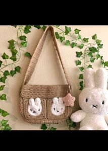 Cute Crochet Bunny Shoulder Bag