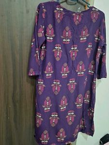 Purple Printed Kurta