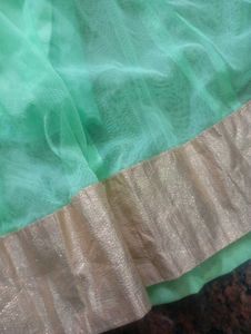 Elegant Mint Green Anarkali Kurta with salwar