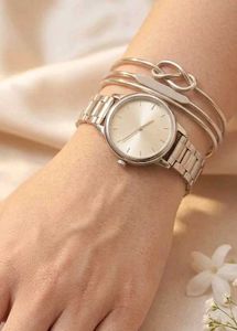 Unique Silver Tone Cuff Bracelets Set