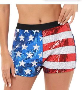 American Flag Print Shorts