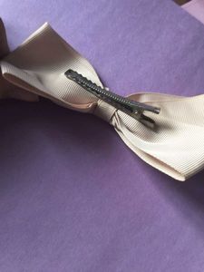 Cute Beige Ribbon Bow Hair Clip