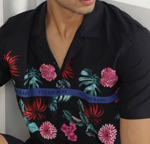 Rare Rabbit Men's Floral Print Resort Shirt