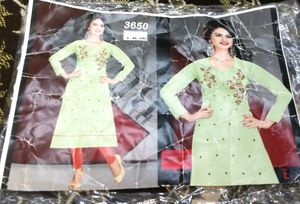 Kurti pink 1 piece attractive embroidery fancy