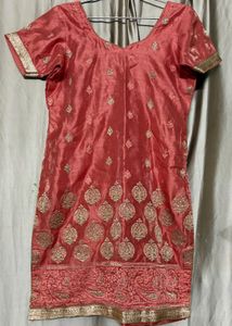 Coral Silk metallic thread New suit