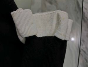 Black &amp; White Collared Cardigan