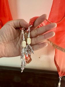 Fishcut Golden Lehenga with hot Pink Blouse