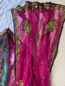 Vintage Lehenga drape saree Set